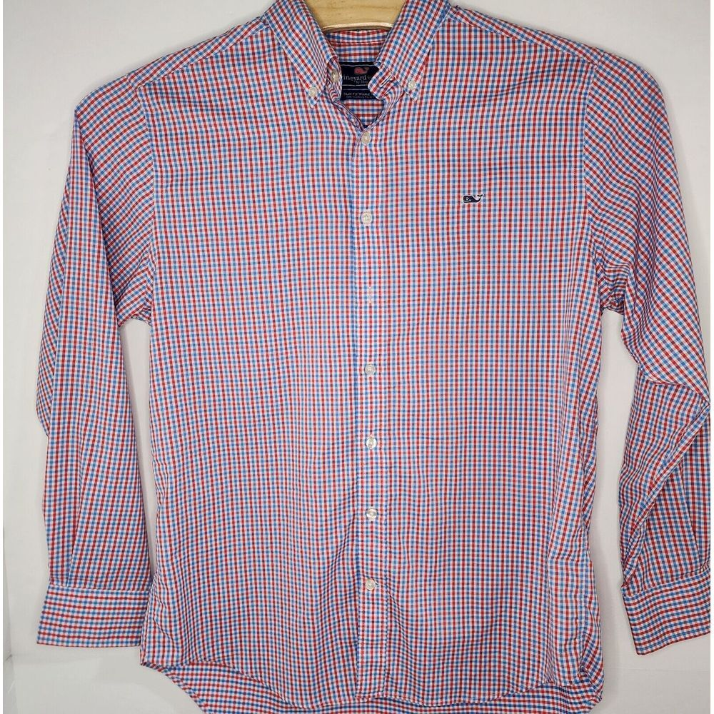 Vineyard Vines Mens Size L Slim Fit Whale Shirt